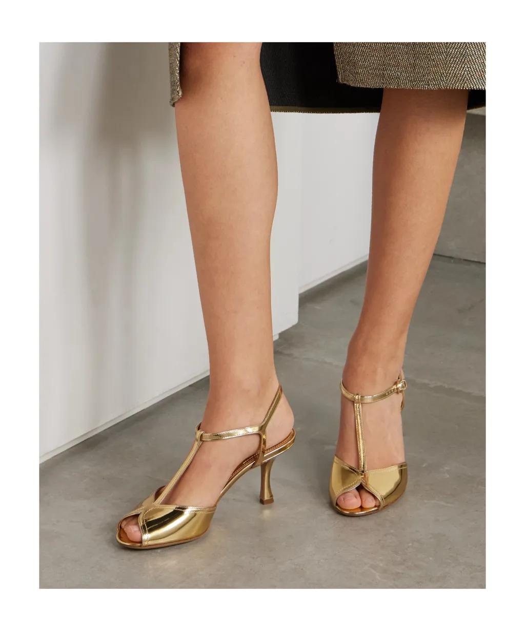 Ferragamo T-Strap Peep Toe Sandals