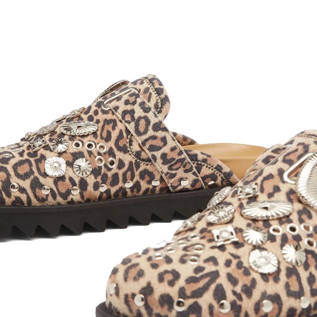 Toga Pulla Leopard Printed Flat Mules