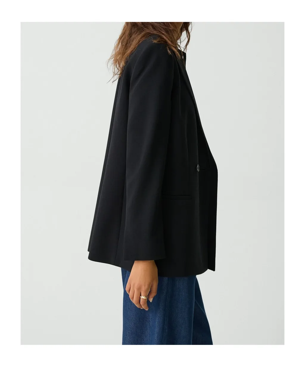 Theory Admiral Crepe Relaxed Double-Breasted Blazer