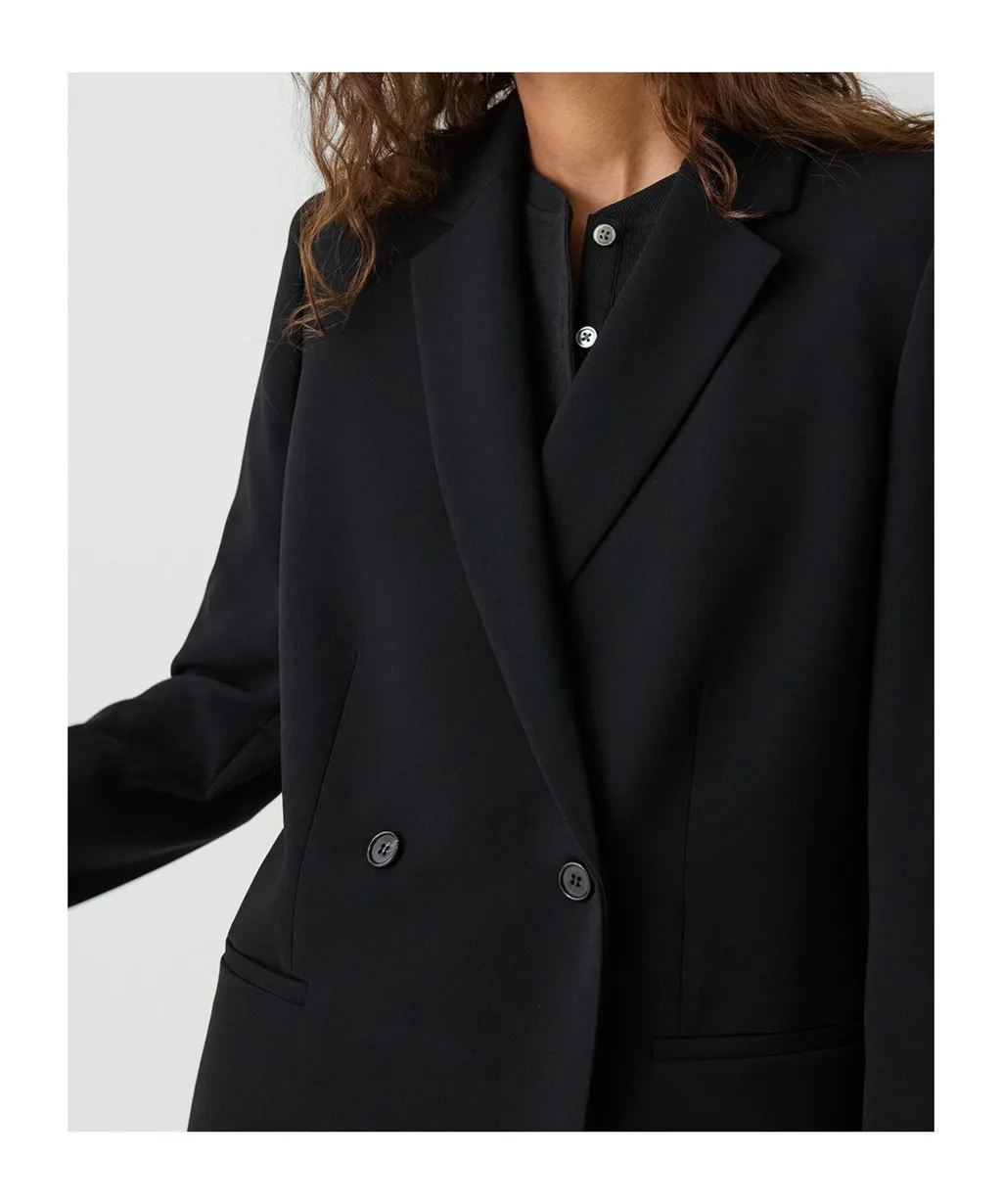 Theory Admiral Crepe Relaxed Double-Breasted Blazer