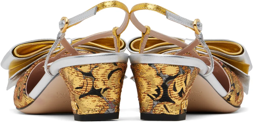 Valentino Bowow Block Heel Slingback Pumps
