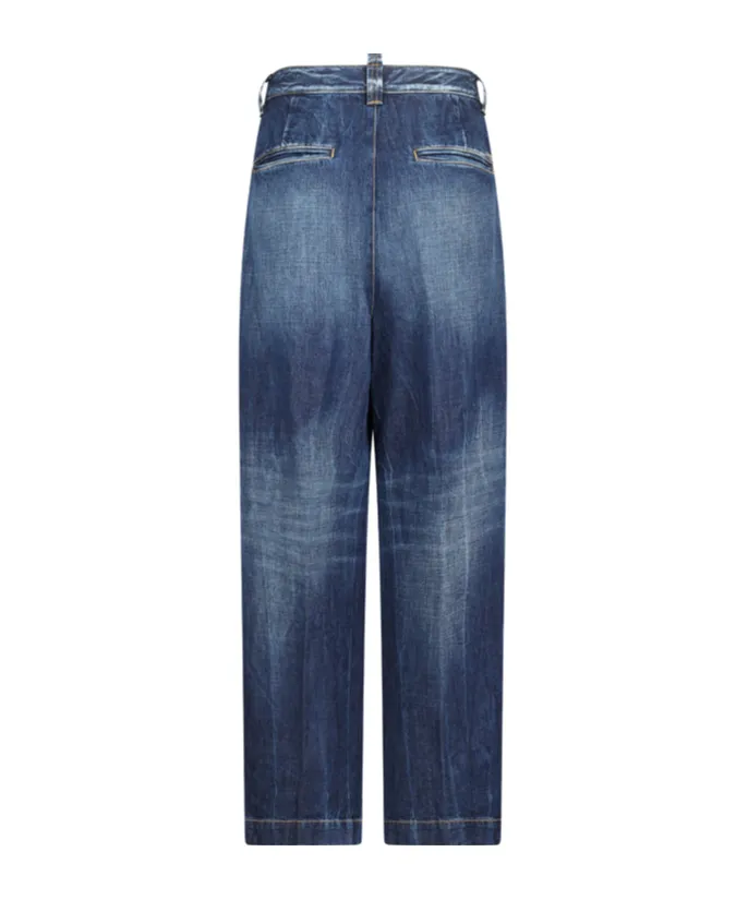Pleat-Detail Jeans