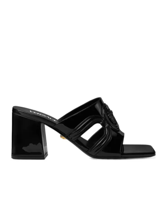 Versace Square-Toe Heeled Sandals