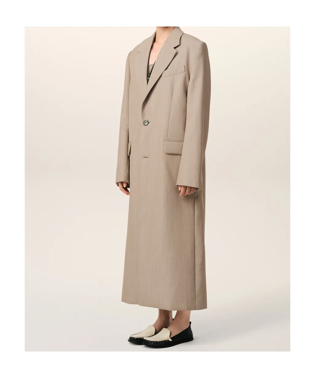 Ami Paris Back Slit Long Coat
