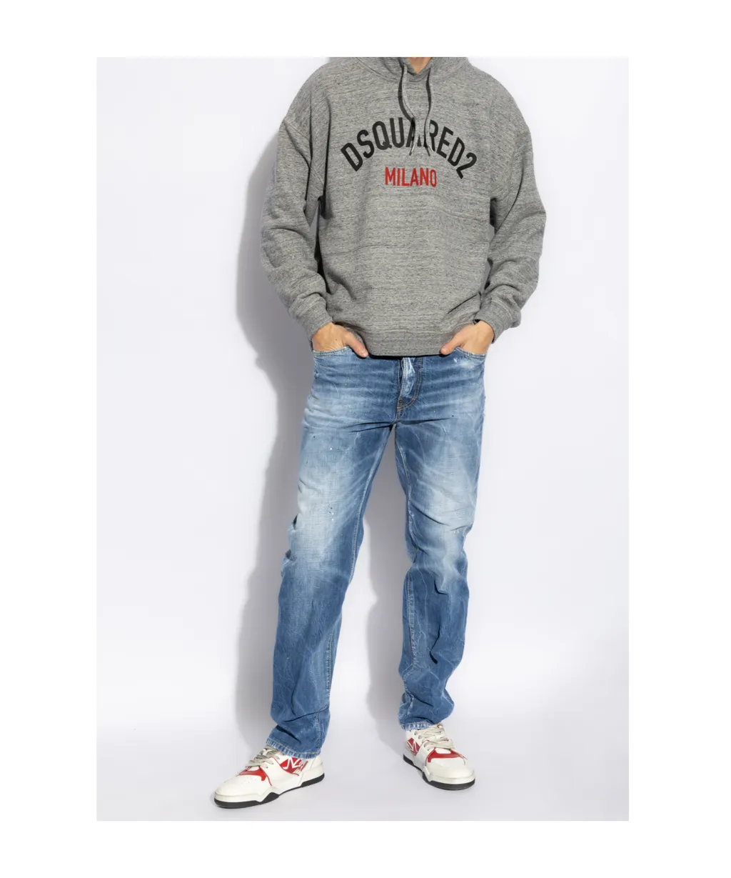 Dsquared2 Logo Printed Drawstring Hoodie