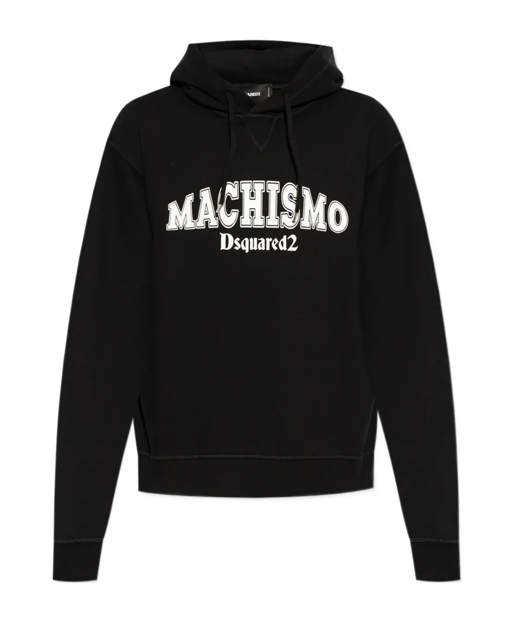 Dsquared2 Logo Printed Drop Shoulder Hoodie