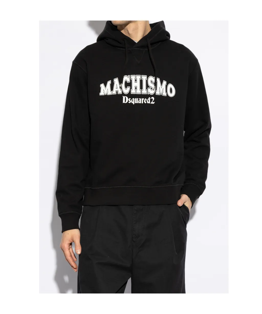 Dsquared2 Logo Printed Drop Shoulder Hoodie