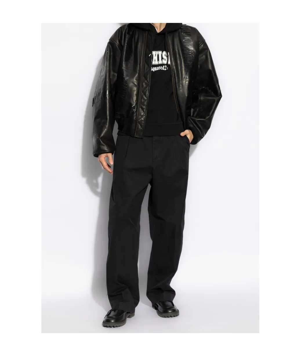 Dsquared2 Logo Printed Drop Shoulder Hoodie