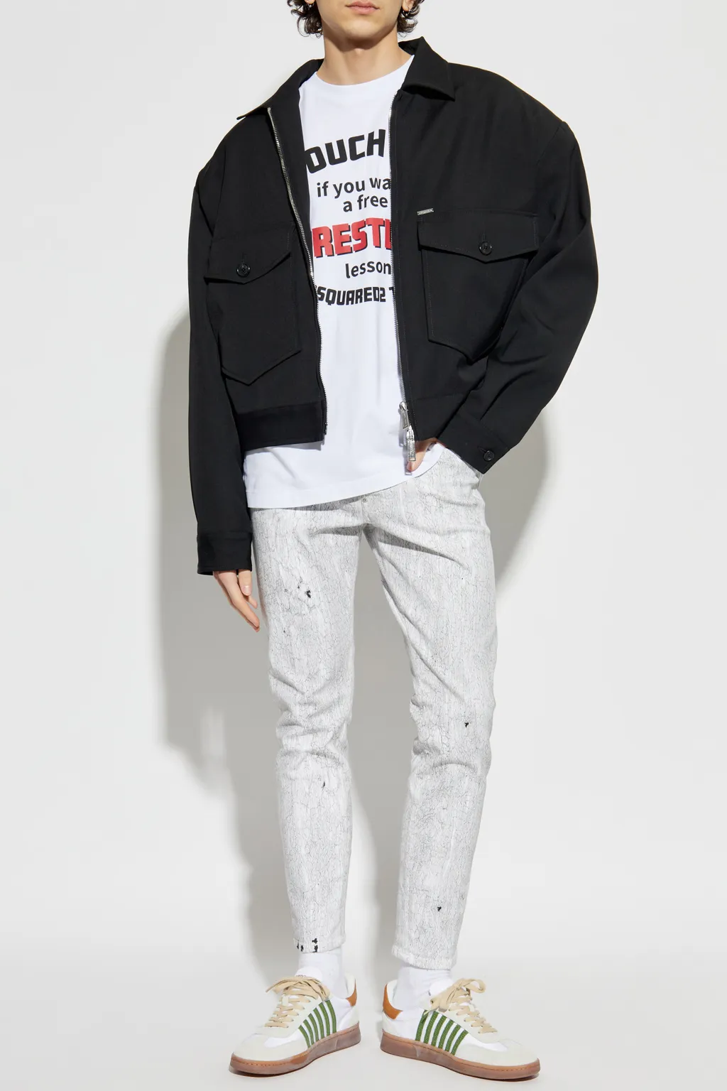 Dsquared2 Crinkled Slim Skater Jeans