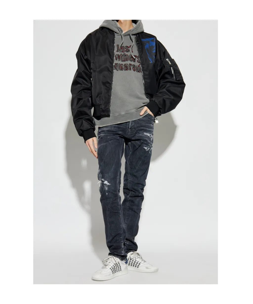 Dsquared2 Logo Printed Drawstring Hoodie