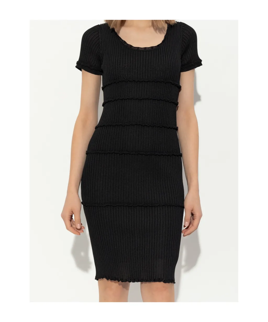 Dsquared2 Short-Sleeved Midi Ribbed Dress
