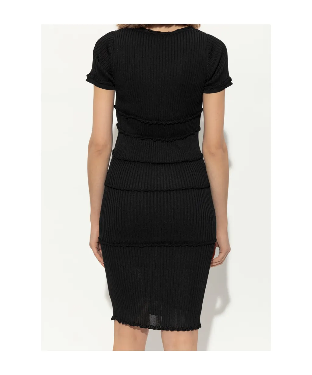 Dsquared2 Short-Sleeved Midi Ribbed Dress