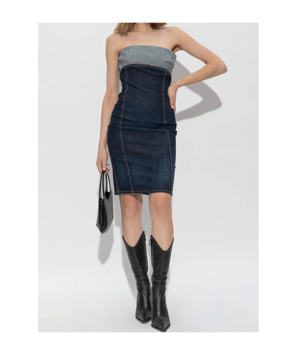 Dsquared2 Slim Fit Sleeveless Mini Denim Dress