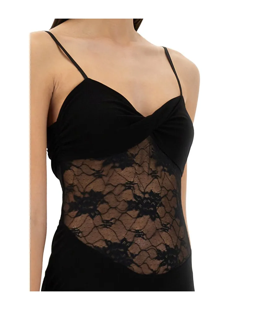 Nina Ricci Mermaid Dress With Lace Panels