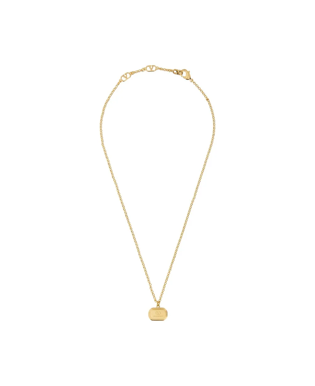 Valentino	Vlogo Plaque Necklace