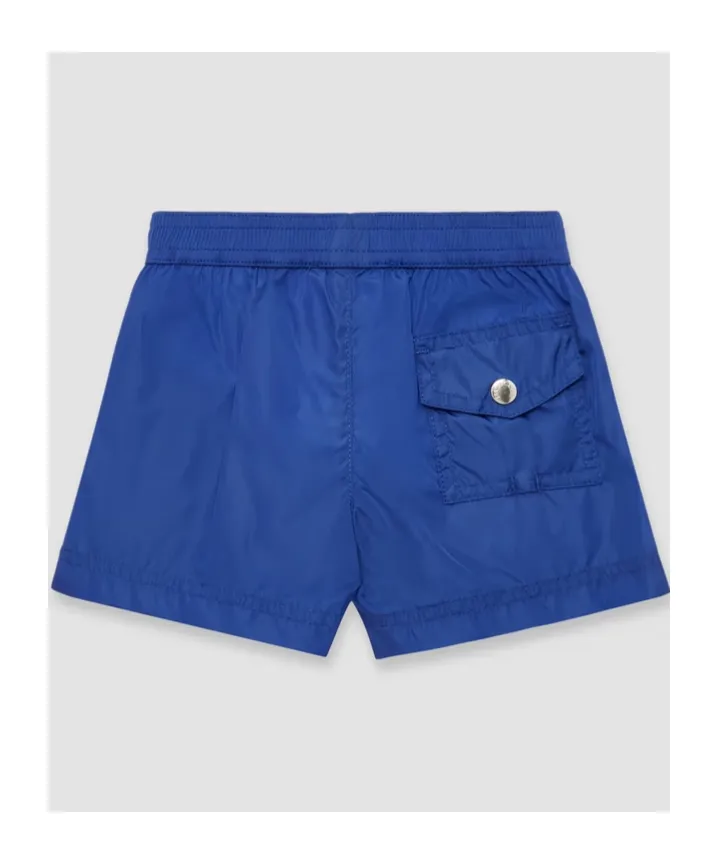 Tricolor-Trimmed Swim Shorts