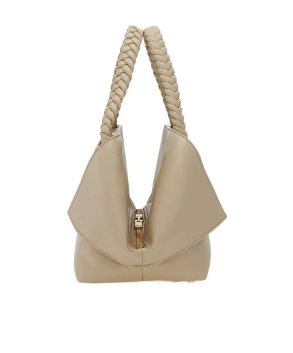 Ferragamo Logo Printed Braided Handle Tote Bag