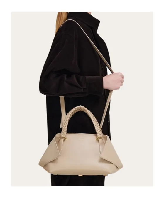 Ferragamo Logo Printed Braided Handle Tote Bag