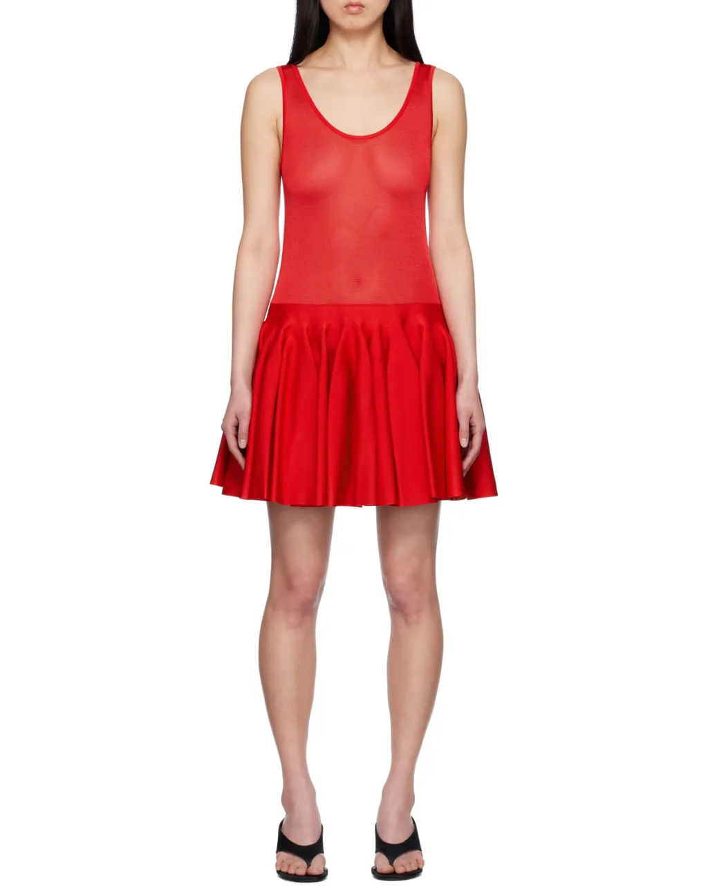 Knitted Godet Mini Dress