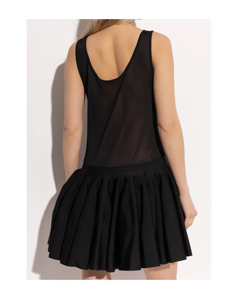 AlaÏA Knitted Godet Dress