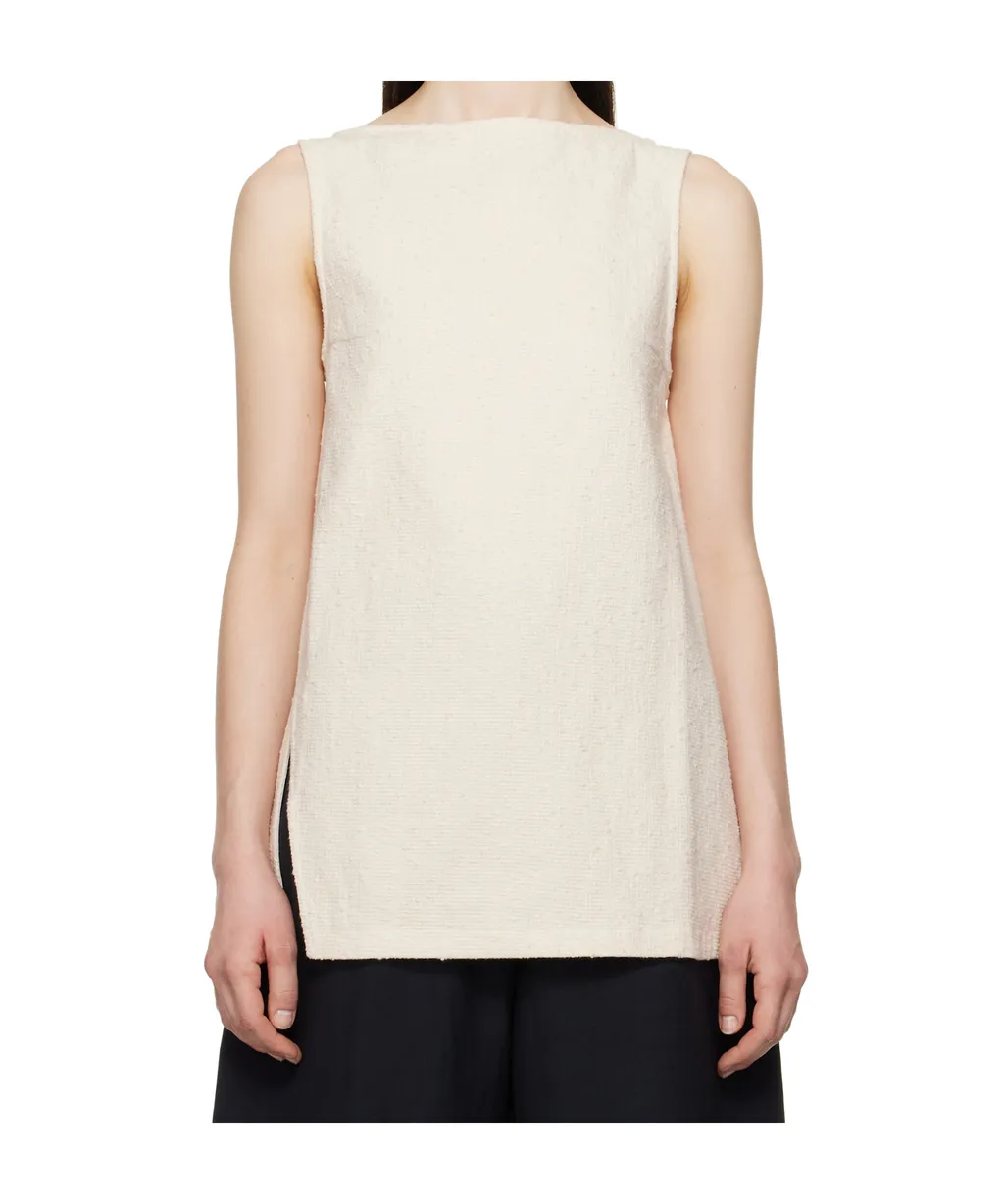 Boat-Neck Sleeveless Top