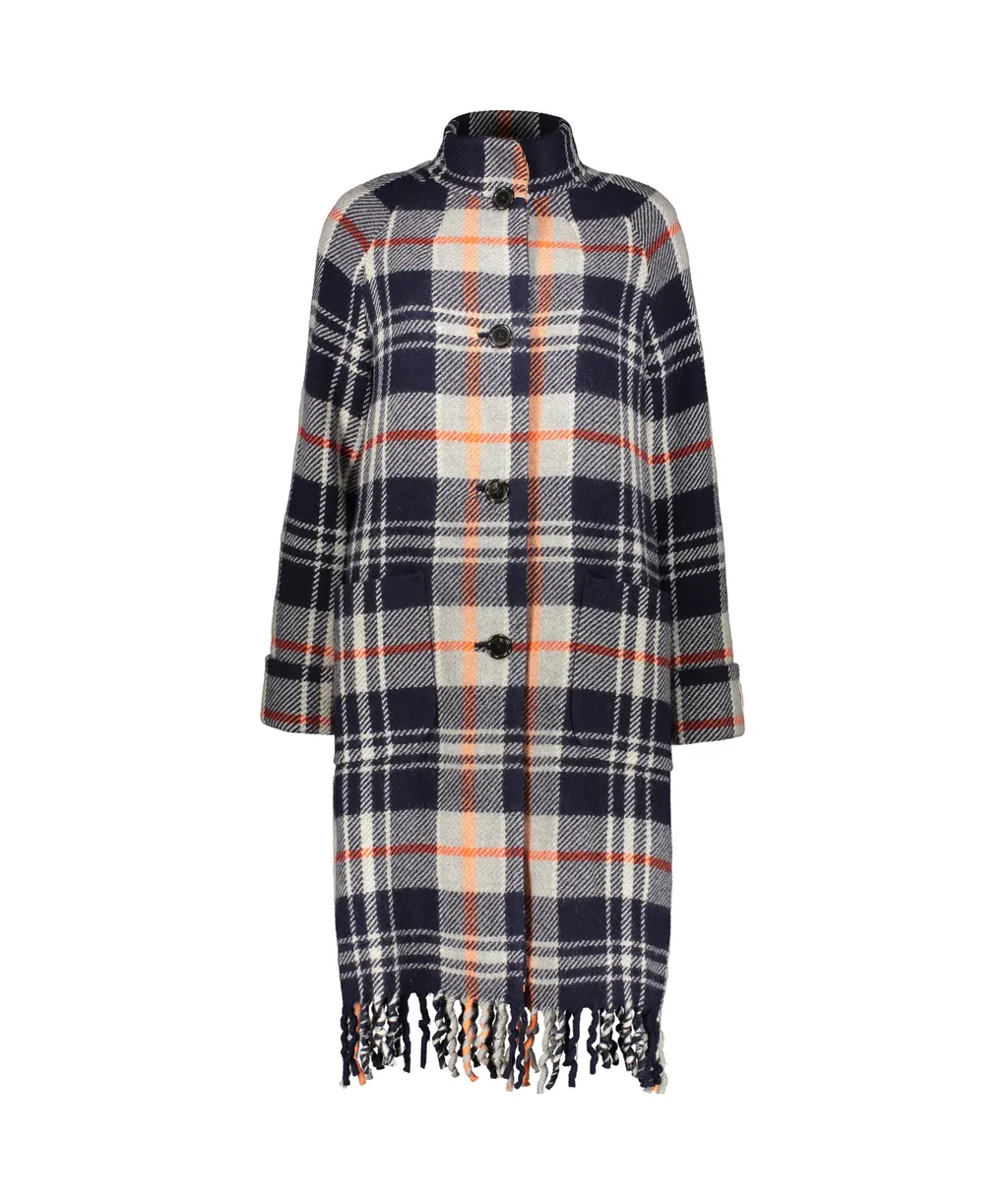 Checked Wool Coat