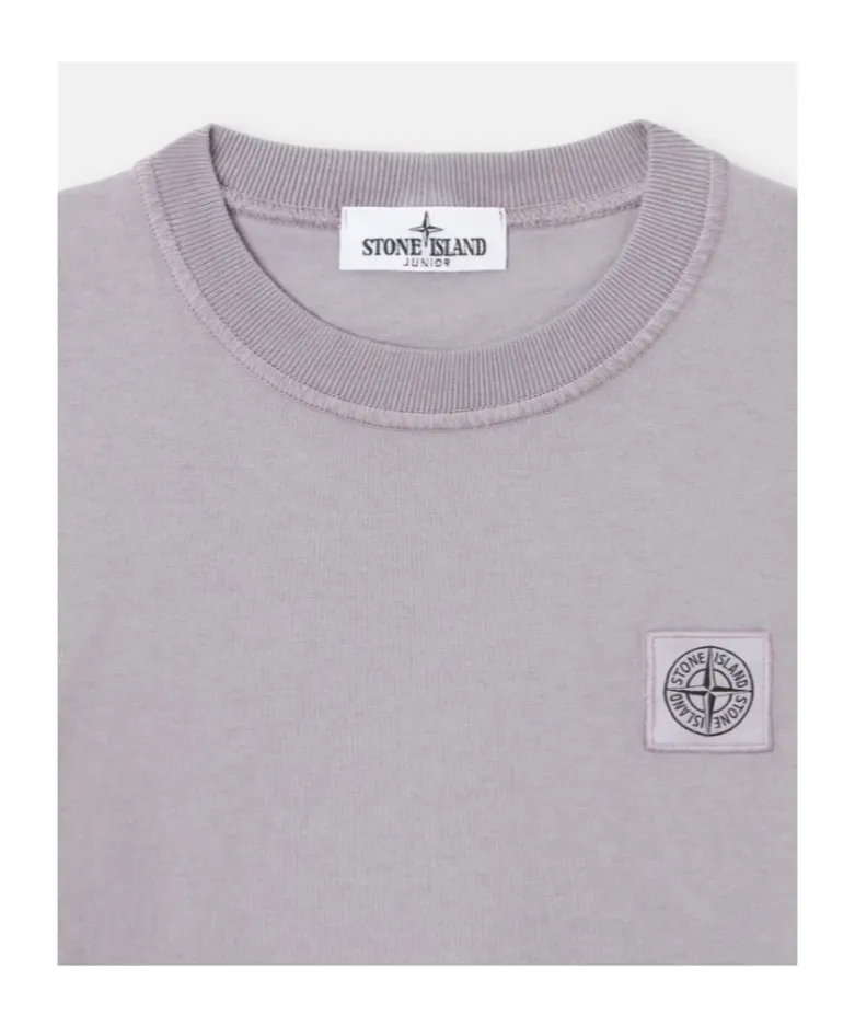 Stone Island Junior Logo Patch Crewneck T-Shirt