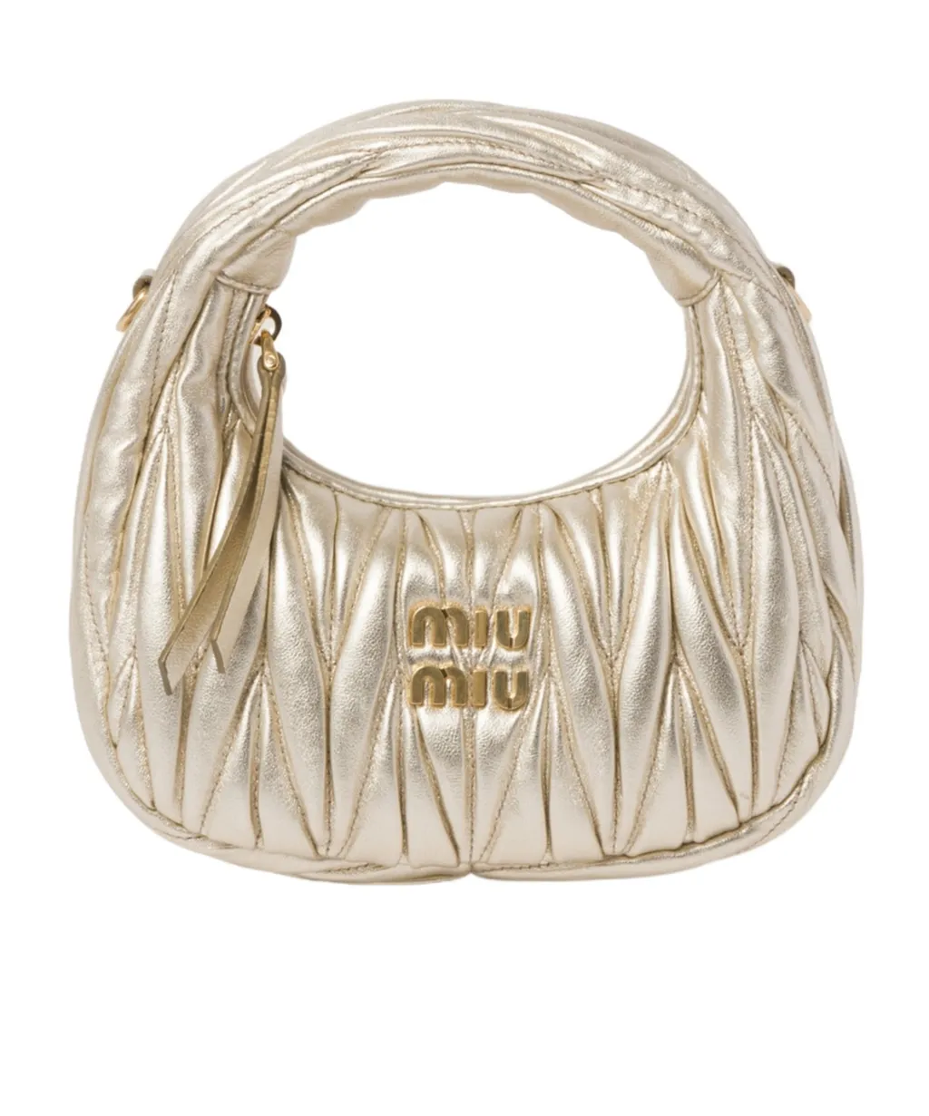 Wander Matelassé Nappa Leather Hobo Mini-Bag