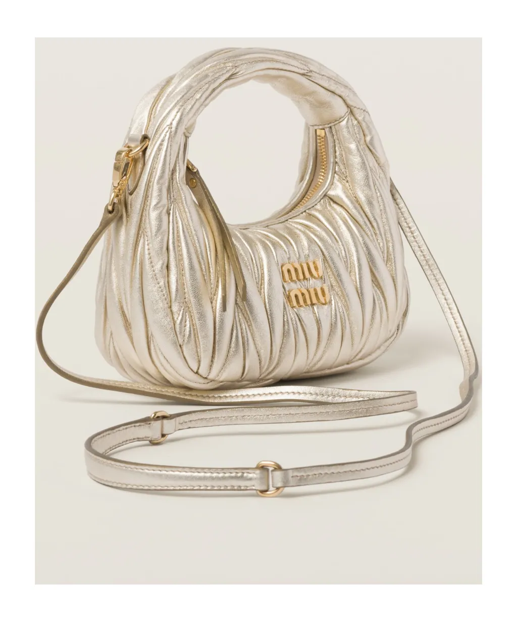 Wander Matelassé Nappa Leather Hobo Mini-Bag