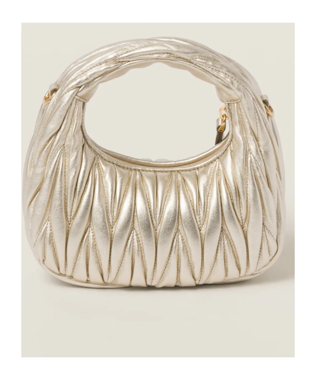 Wander Matelassé Nappa Leather Hobo Mini-Bag