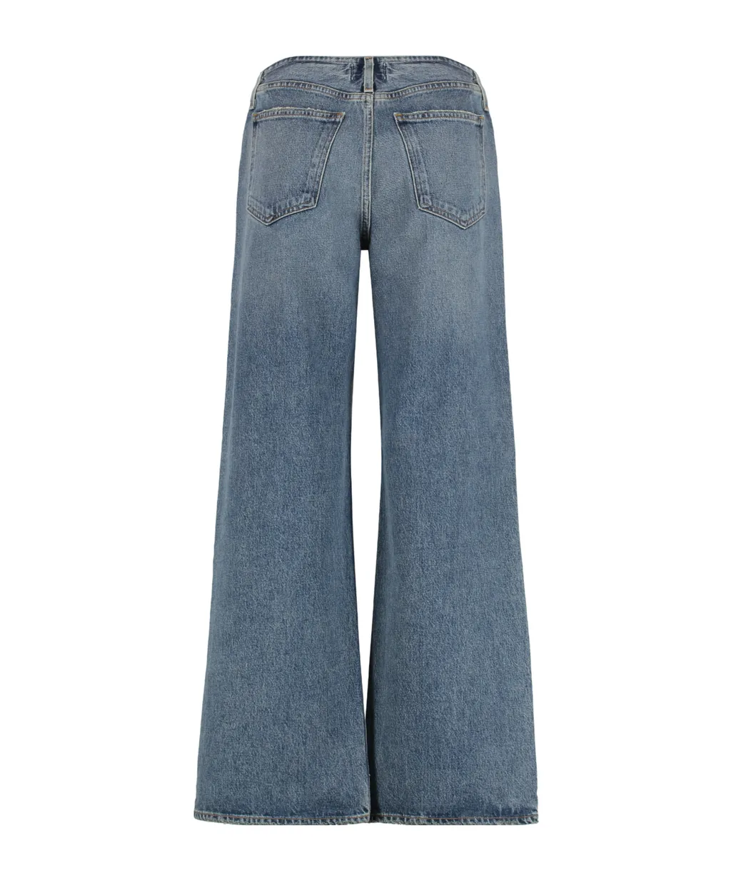Denim Trousers With Belt Loops