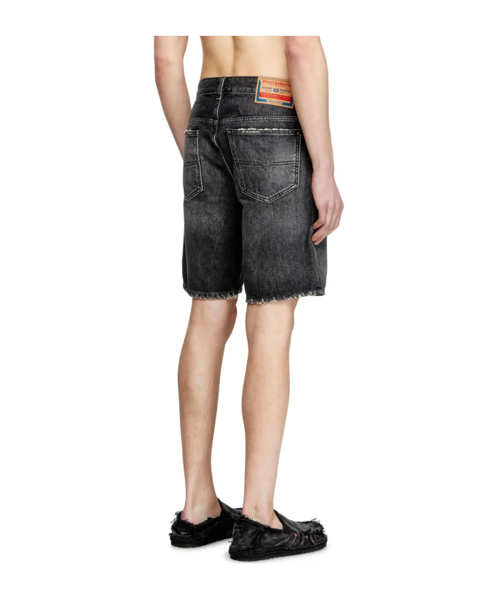 Diesel D-Fin Distressed Denim Shorts