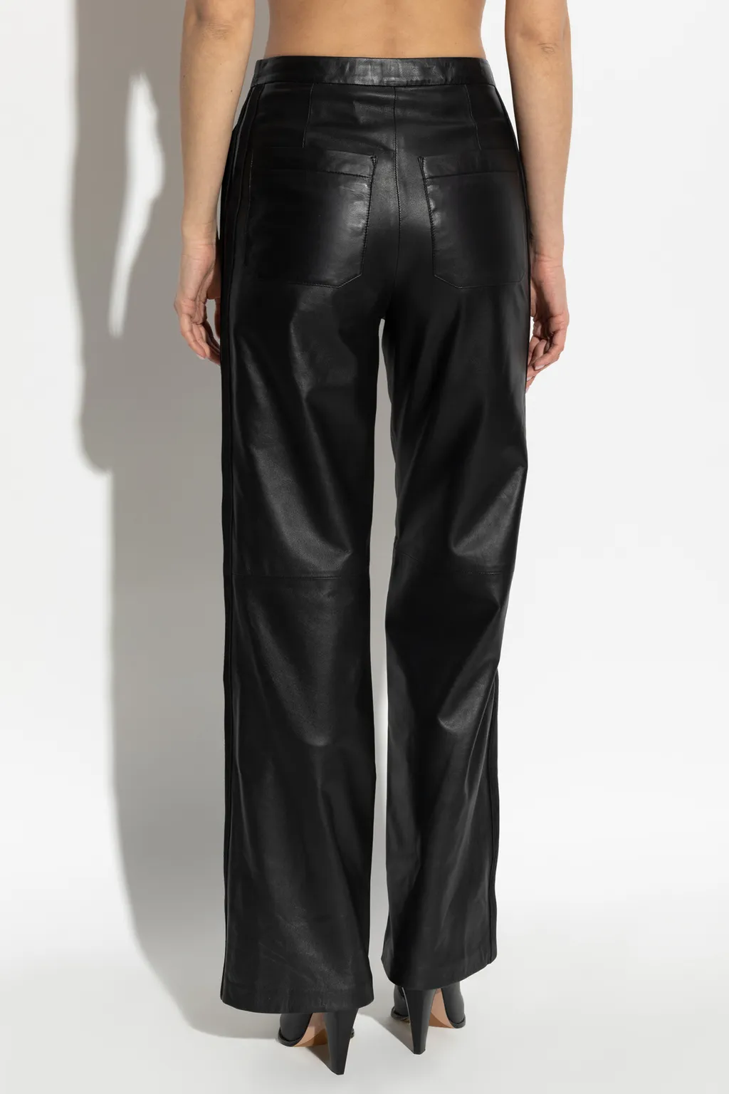 Straight Leather Pants