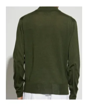 Ami Long Sleeved Knitted Polo Shirt