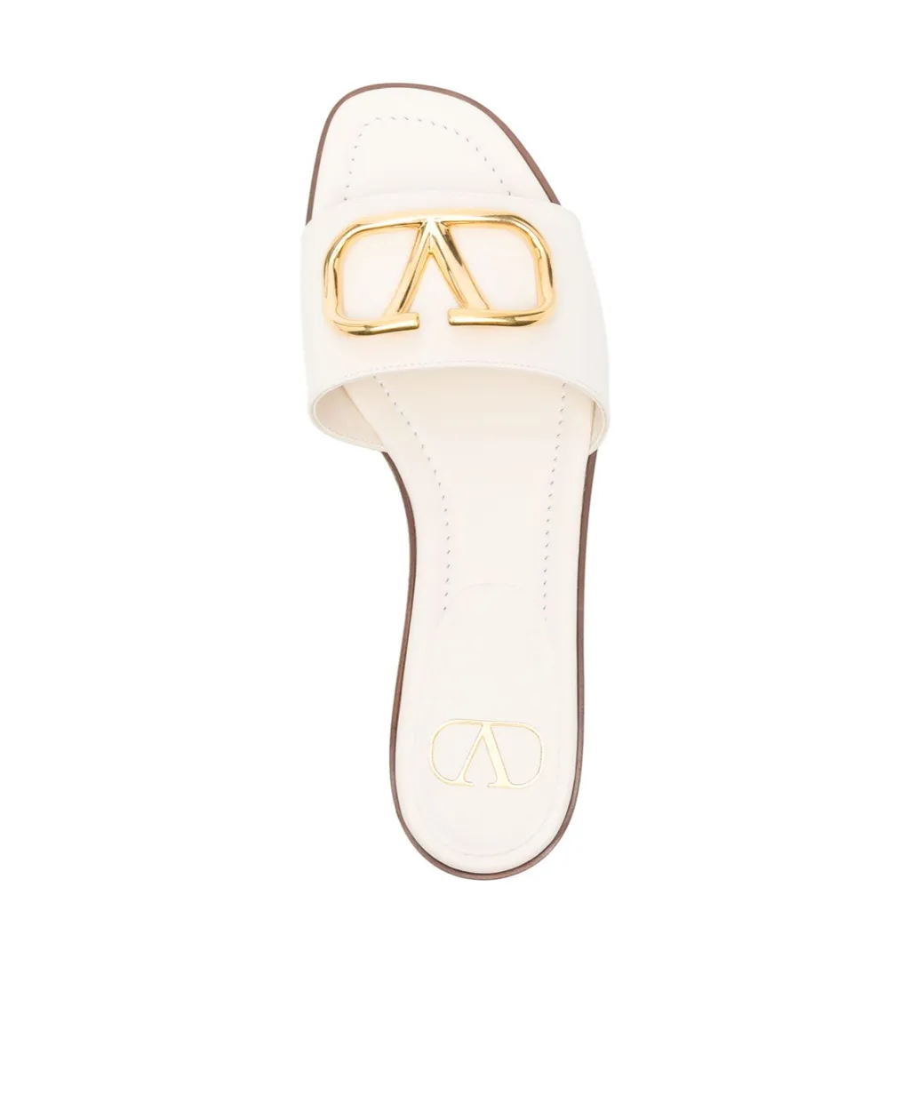 Valentino Vlogo Signature Open Toe Slip-On Sandals