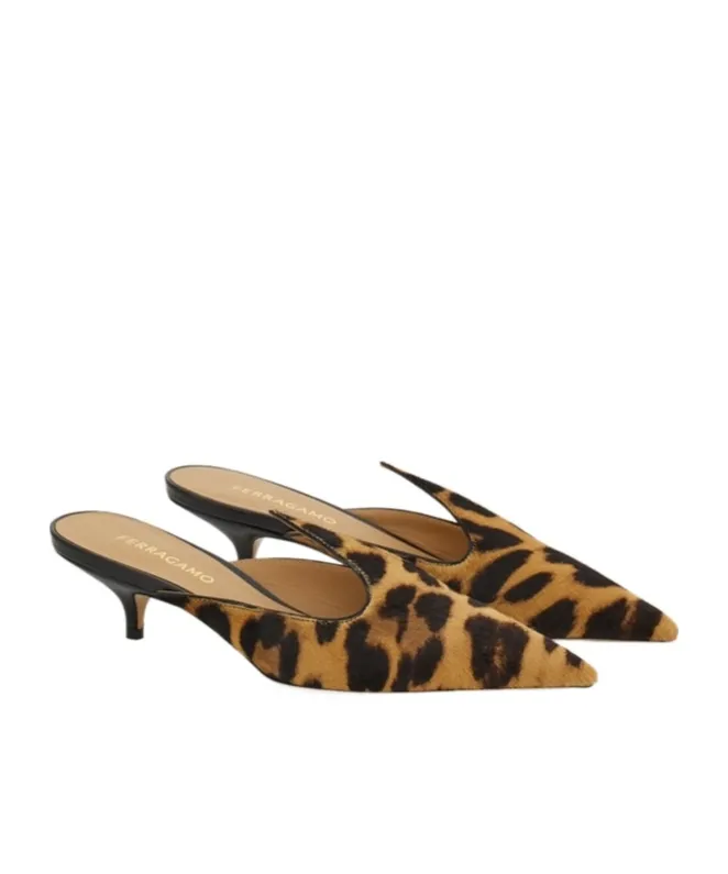 Ferragamo Dorye Pointed-Toe Mules