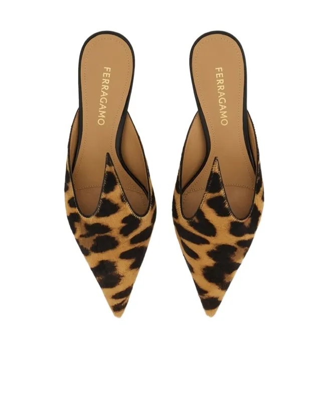 Ferragamo Dorye Pointed-Toe Mules