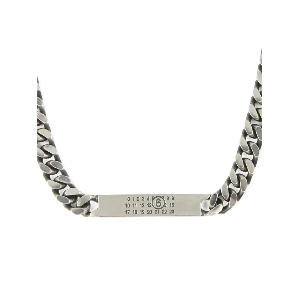 Mm6 Maison Margiela Logo-Debossed Chain-Linked Necklace