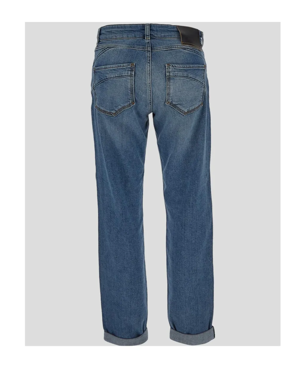 Sportmax Logo Patch Turn-Up Hem Jeans