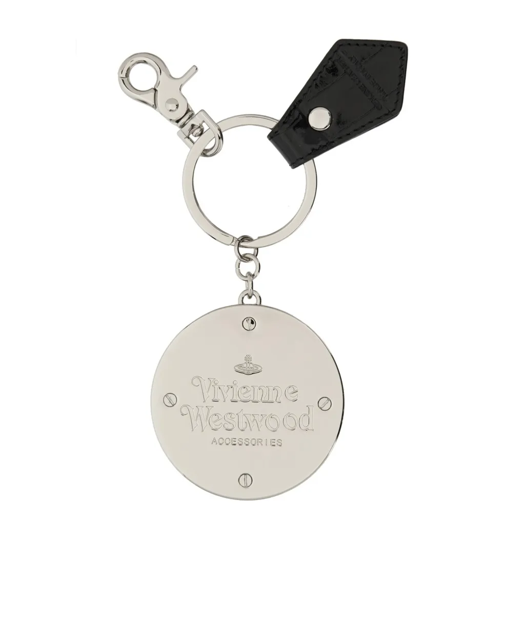 Vivienne Westwood Logo Patch Embossed Keyring