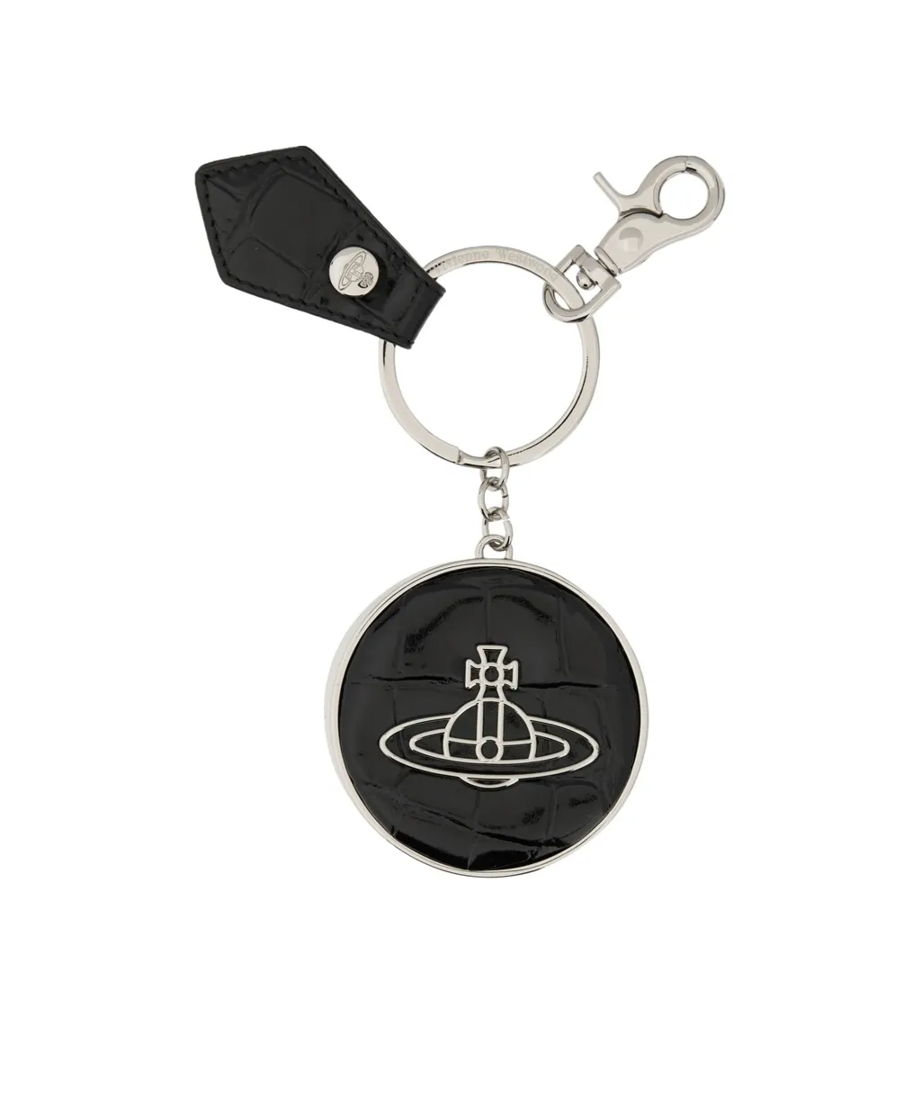 Vivienne Westwood Logo Patch Embossed Keyring