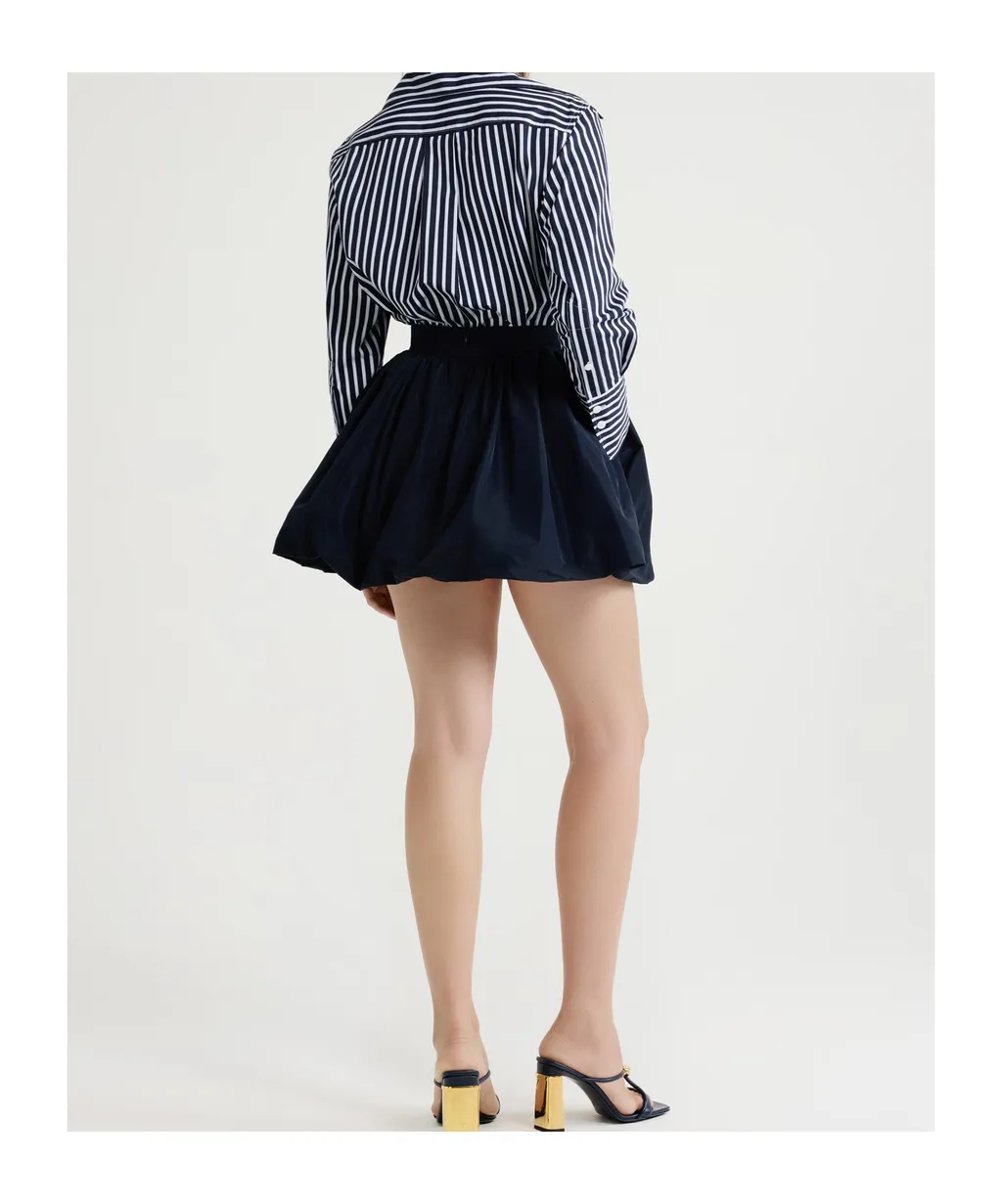 Patou Striped Button-Up Blouse