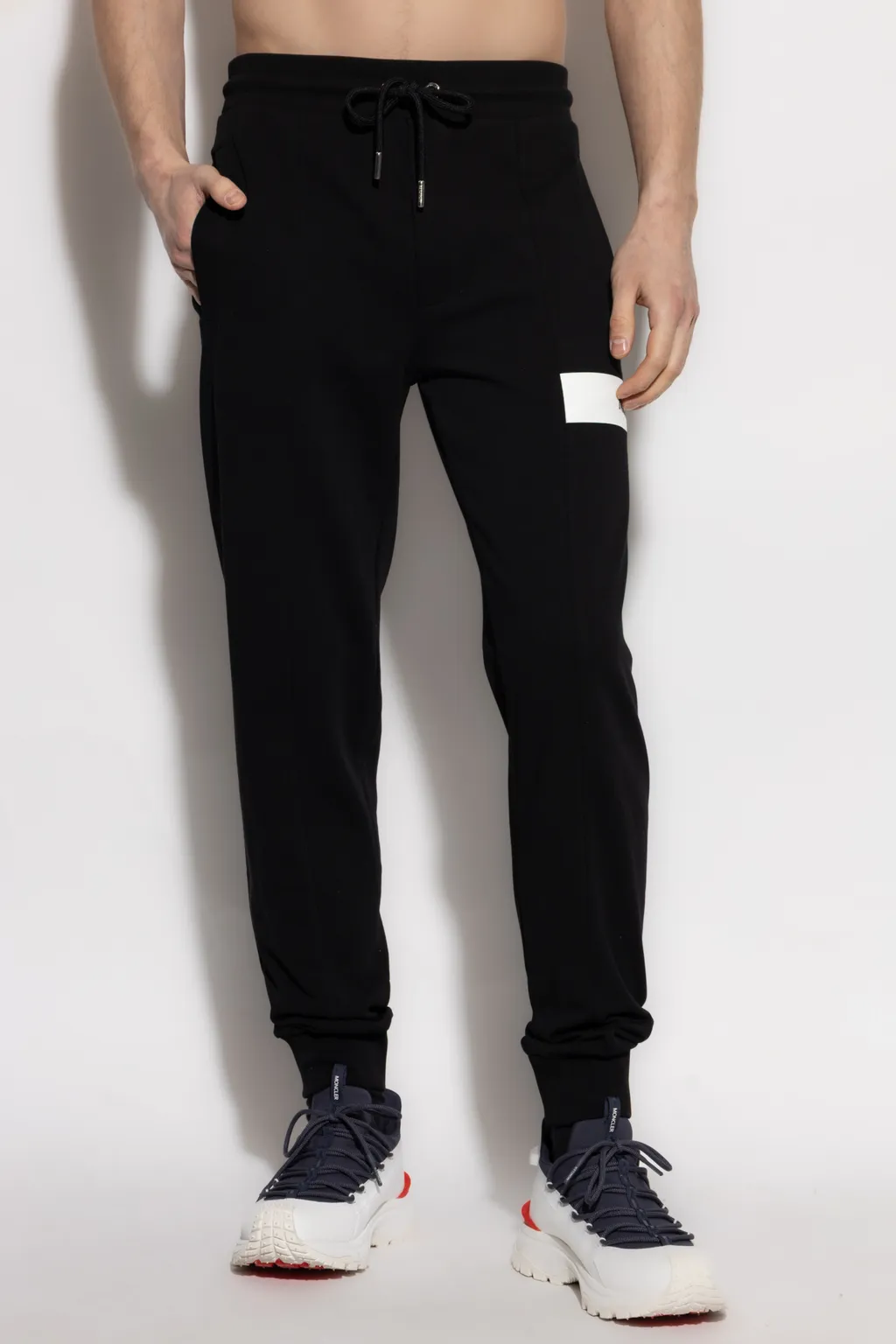 Moncler Logo Printed Drawstring Cuffed Joggers