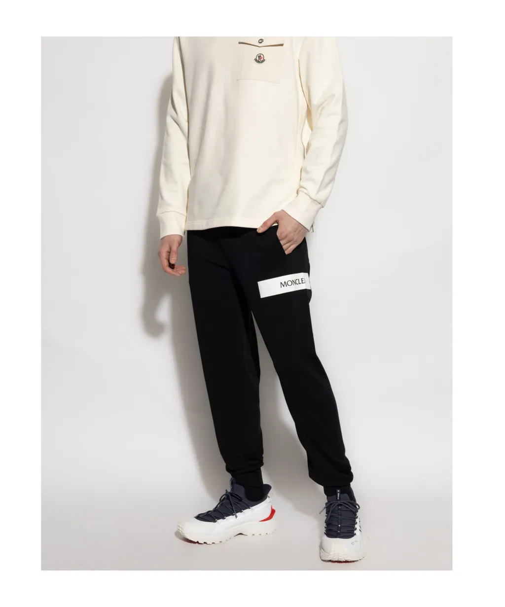 Moncler Logo Printed Drawstring Cuffed Joggers