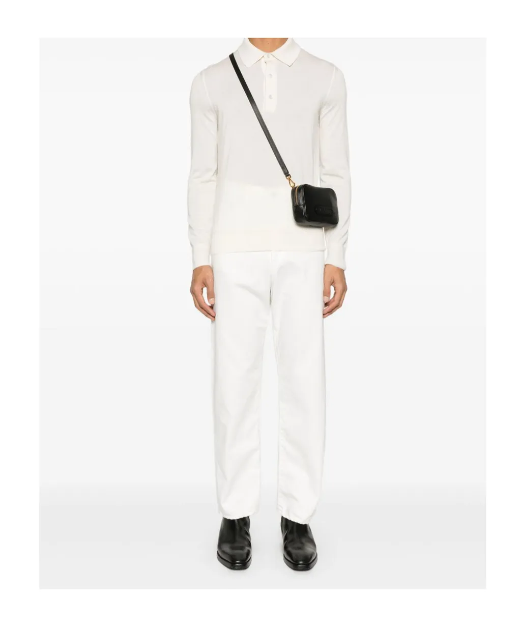 Tom Ford Long-Sleeved Knitted Polo Shirt