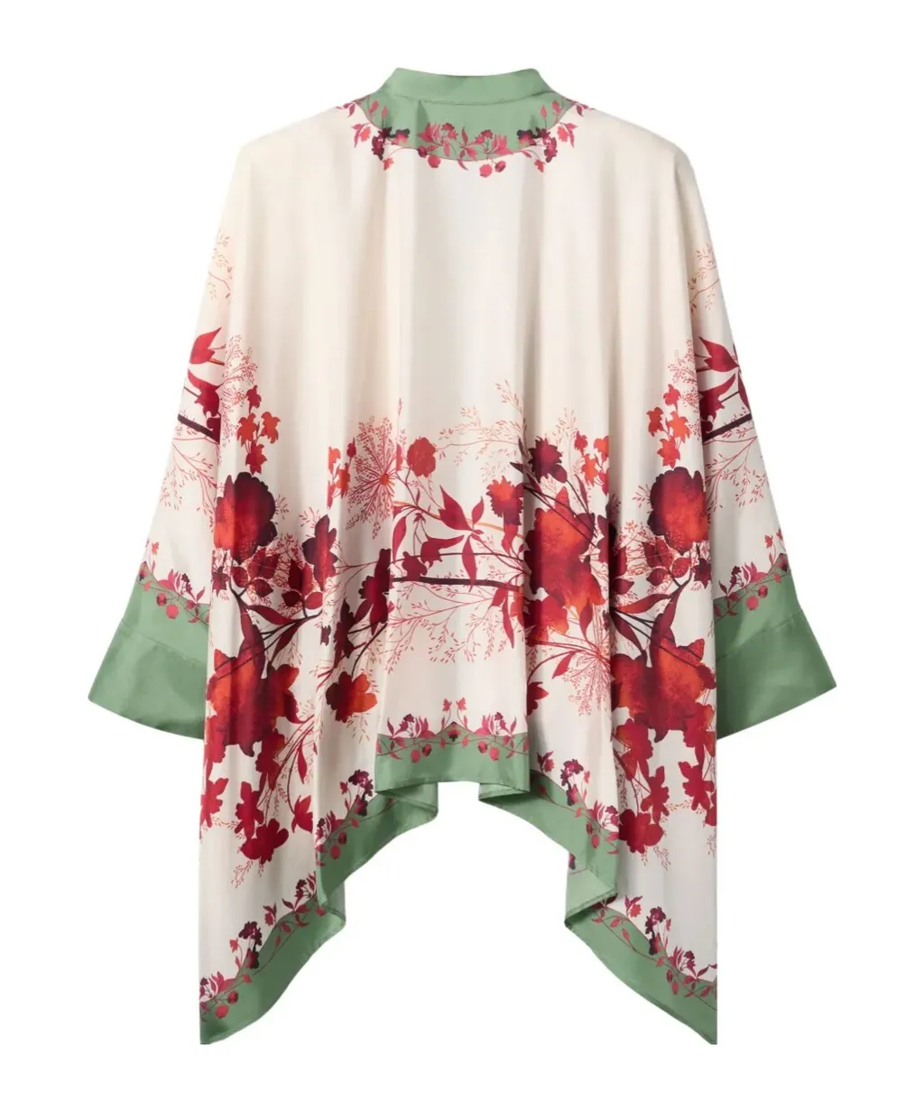 La Doublej Floral Print Kimono Top