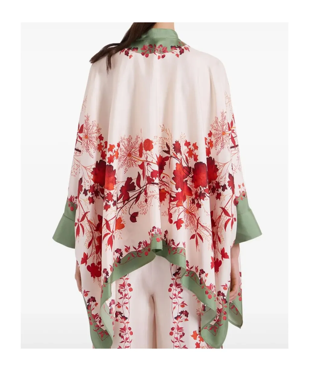 La Doublej Floral Print Kimono Top