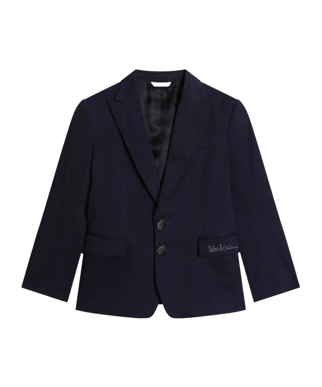 Embroidered Logo Blazer