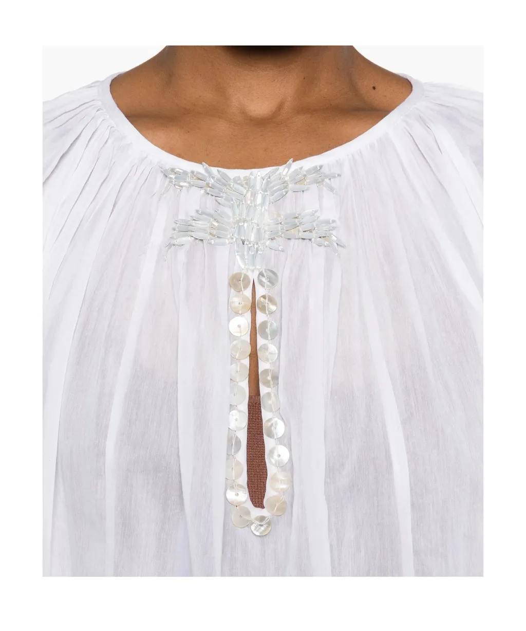 Pearl Decorative Bohemian Shirt