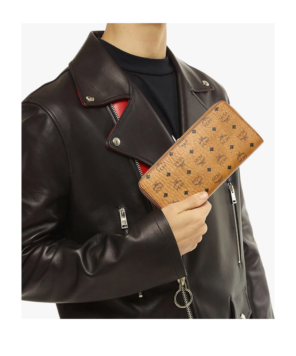 Mcm Visetos Printed Zipped Wallet